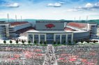 Razorback Stadium's north end zone as it appears in another rendering released by the university after expansion was approved in June 2016.