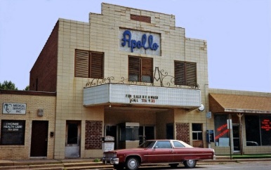 Springdale's Apollo Theater, 308 W. Emma Ave., as it looked in 1987. There are plans underway as of April 2015 to restore the venue.