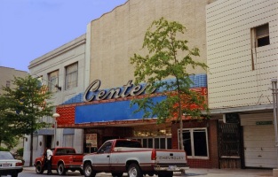 An abandoned and deteriorating Center Theater in 1994. The Center opened in the late 1940s and closed in 1977. During the 1950s, the Center was one of eight downtown theaters.