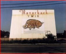 A weathered screen of the Razorback Twin sometime in the mid 1970s.