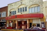 The Scott Theater, 281 S. Main St. in Waldron, as it looked in the 1980s. The theater was operating Friday-Monday, but closed in April 2014.