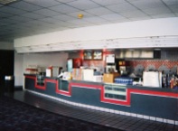 The Cinema 150's concession stands not long after the theater closed in May 2003.