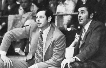 Lanny Van Eman, left, accepted the head coaching job at Arkansas in time for the 1970-71 season. Van Eman was a former college star at Wichita State and a disciple of Hall of Fame coach Ralph Miller. Often overlooked in the annals of Razorbacks basketball history, Van Eman deserves credit for resuscitating a fledgling program and re-igniting the fan base.