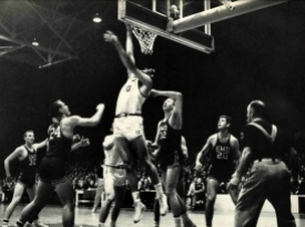 Arkansas had its worst postseason showing in the 1958 tournament. After an opening round bye, Oklahoma State crushed the Hogs by 25 points. In the regional third place game, future NBA Hall of Famer Oscar Robertson torched the Hogs for 56 points as Cincinnati steamrolled Arkansas 97-62. Robertson nearly out-shot the entire team, going 21 of 36 from the floor, with Arkansas finishing 22 of 87.